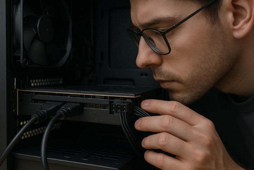 checking hdmi connection to fix black screen