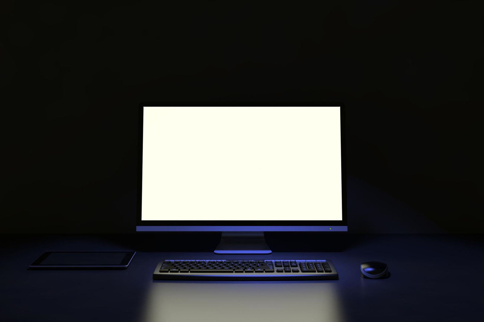 fullscreen black screen used for monitor stability testing