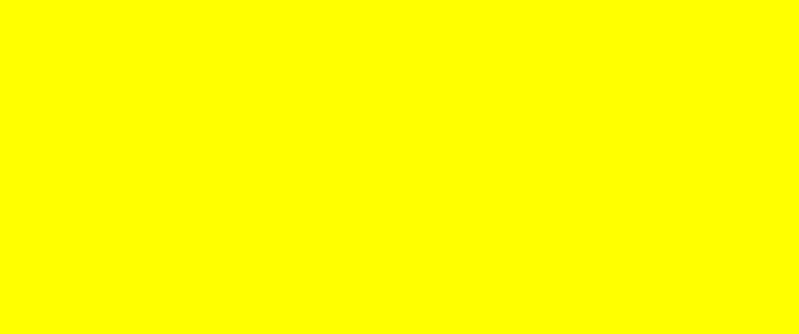 Ultrawide yellow screen image 3440x1440 for widescreen monitors with pure yellow background (#FFFF00)